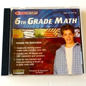 Speedstudy 6th Grade Math CD-ROM Learning Disc